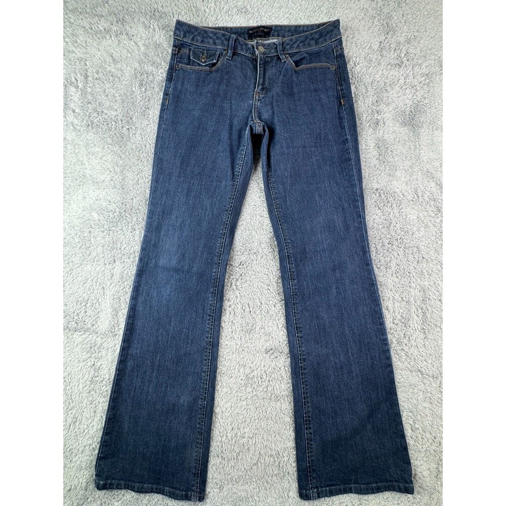Banana Republic Women's 4R (30X30.5) Straight Leg Dark Blue Cotton Blend Jeans